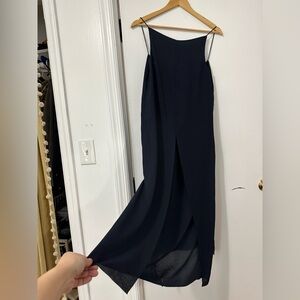 COS navy midi dress